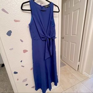 On Track Cobalt Blue Midi Jumpsuit
